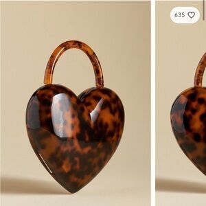 Anthropologie-Tortoise Hard Top Handle Satchel